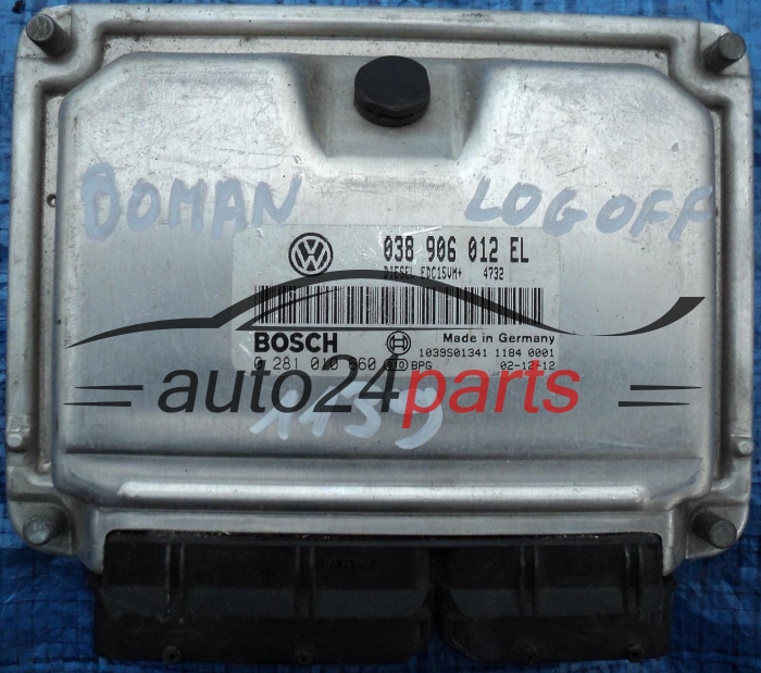 KOMPUTER STEROWNIK SILNIKA VW VOLKSWAGEN POLO 1.9 SDI ASY 038 906 012 EL, 038906012EL, BOSCH 0 281 010 660, 0281010660, 1039S01341 