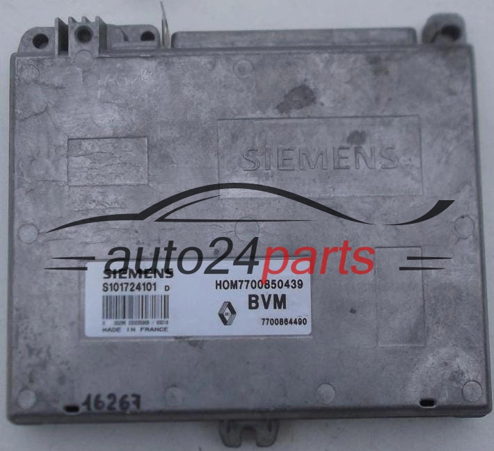Μονάδα Ελέγχου Κινητήρα RENAULT SAFRANE 2.0 SIEMENS S101724101D, S101724101 D, HOM7700850439