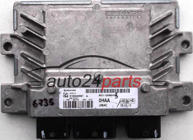 ECU ENGINE CONTROLLER FORD FIESTA 1.6 8V21-12A650-HB 8V2112A650HB, 12A650HB, S180049001 A, S180049001A, 0HAA, J38AC.jpg