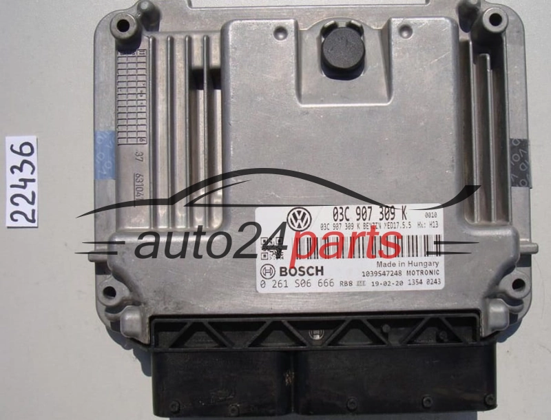 CENTRALITA DE MOTOR VW VOLKSWAGEN TIGUAN 1.4 TFSI BOSCH 0 261 S06 666, 0261S06666, 03C 907 309 K, 03C907309K, MED17.5.5