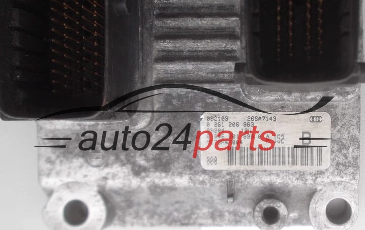 MOTORSTEUERGERÄT ECU STEUERGERÄT FIAT BRAVO 1.2 16V BOSCH 0261206983, 0 261 206 983, 00468019900, 0 046 801 990 0, 4680199, ME73H4F004, 26SA7143