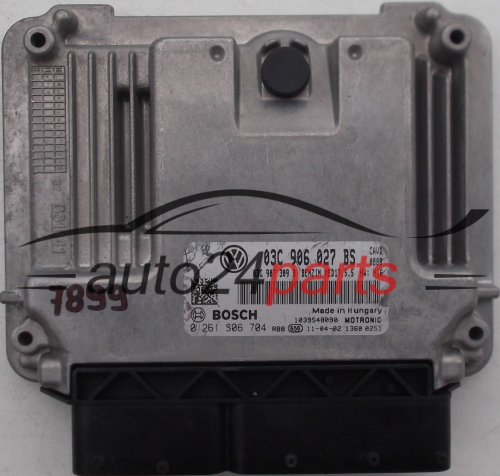 CENTRALINA DO MOTORE VW VOLKSWAGEN GOLF VI 1.4 TSI, BOSCH 0 261 S06 704, BOSCH 0261S06704, 03C 906 027 BS, 03C906027BS, MED17.5.5