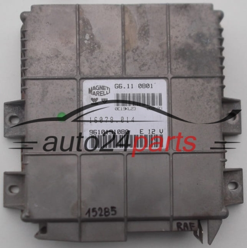 CENTRALINA DO MOTORE CITROEN PEUGEOT MAGNETI MARELLI G6.11 0B01, G6110B01, 9610191080, 16078.014, 16078014