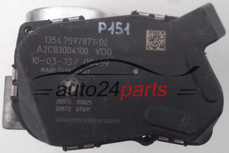 Σώμα πεταλούδας BMW 3 ER E90 1 ER F21 F20 Coupe E82 Cabrio E88 E93 X5 A2C83004100 1354759787102