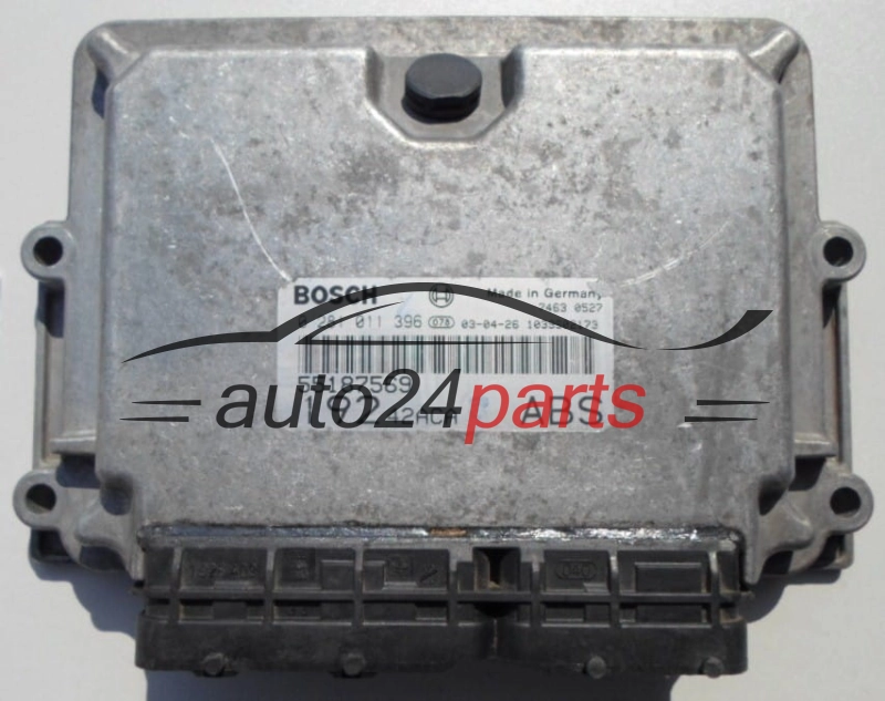ECU CENTRALITA DE MOTOR  FIAT STILO 1.9 JTD BOSCH 0 281 011 396,  55187569, ABS