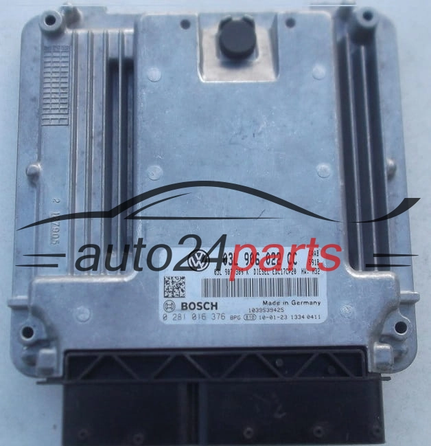 CENTRALINA DO MOTORE VOLKSWAGEN T5 T6 2.0 TDI BOSCH 0 281 016 376, 0281016376, 03L 906 022 CC, 03L906022CC, 03L907309K, EDC17CP20