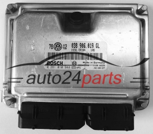 ECU ENGINE CONTROLLER VOLKSWAGEN PASSAT 1.9 TDI BOSCH 0 281 010 944, 0281010944, 038 906 019 GL, 038906019GL, EDC15P+  