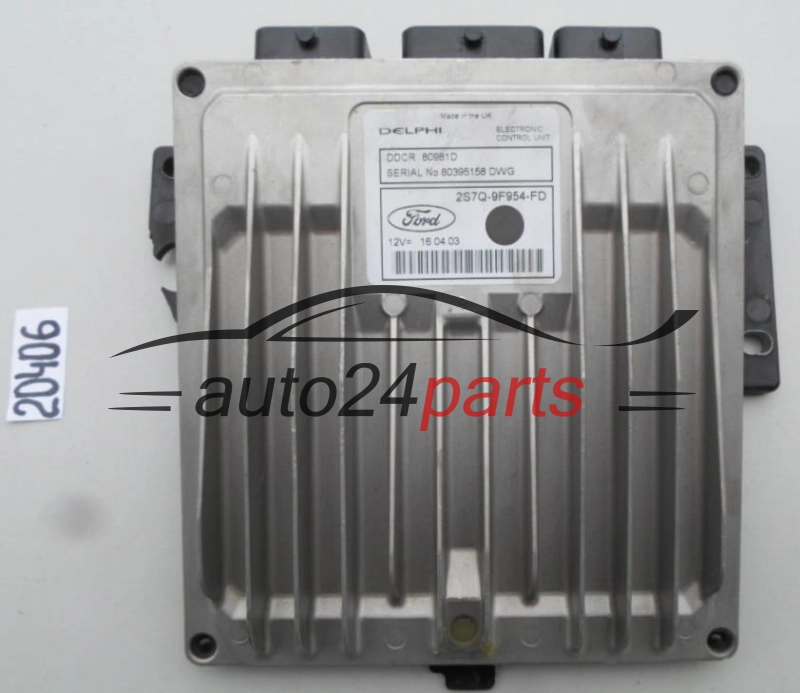 KOMPUTER STEROWNIK SILNIKA FORD MONDEO 2.0 TDCI 2S7Q-9F954-FD, 2S7Q9F954FD 