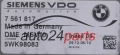 KOMPUTER STEROWNIK SILNIKA BMW SERII 3 E90/91 330 3.0 SIEMENS 5WK98083, DME MSV70 7561817, 7 561 817 - 3444