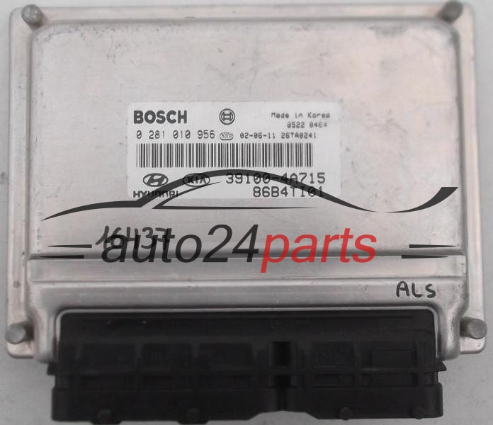 CALCULATEUR MOTEUR KIA HYUNDAI 2.5 CRDI BOSCH 0 281 010 956, 0281010956, 39100-4A715, 391004A715