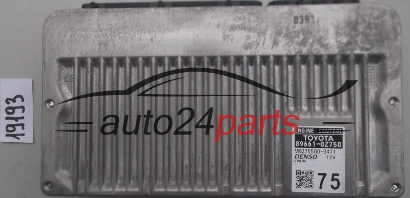 KOMPUTER STEROWNIK SILNIKA TOYOTA AURIS 1.8 89661-0Z750, 896610Z750, MB275500-3471, MB2755003471