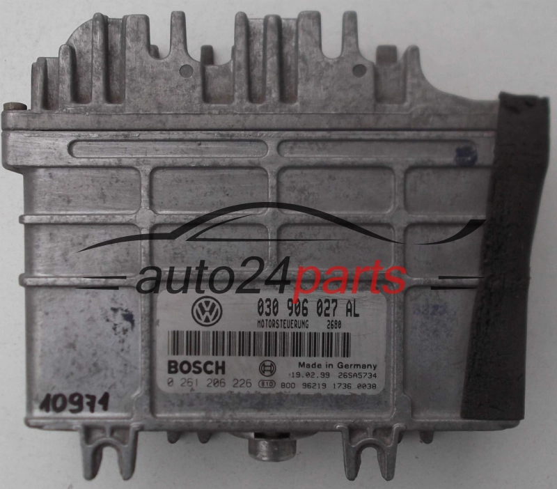 ΜΟΝΑΔΑ ΕΛΕΓΧΟΥ ΚΙΝΗΤΗΡΑ VW VOLKSWAGEN LUPO 1.0 030906027AL, 030 906 027 AL BOSCH 0261206226, 0 261 206 226 MOTORSTEUERUNG 2680 26SA5734