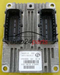 MOTORSTEUERGERÄT ECU STEUERGERAT FIAT GRANDE PUNTO 1.2 Magneti Marelli IAW 5SF3.M1, IAW5SF3M1, 51784956, 61601.098.06, 6160109806 