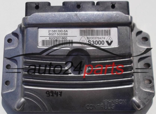 CENTRALINA DO MOTORE RENAULT MODUS 1.4 Johnson Controls 21585390-5A,  8200501860