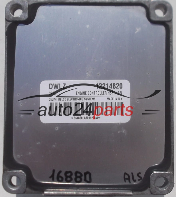 CENTRALINA MOTORE OPEL CORSA MERIVA DELPHI DELCO 12214820 DWLZ, 12214820DWLZ, HSFI-2.5 