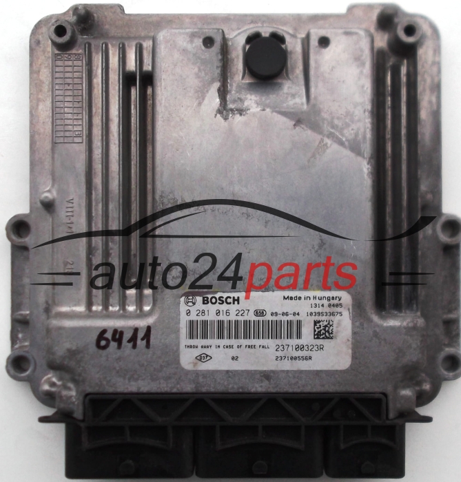 Μονάδα Ελέγχου Κινητήρα RENAULT SCENIC 2.0 TDCI BOSCH 0 281 016 227, 237100323R