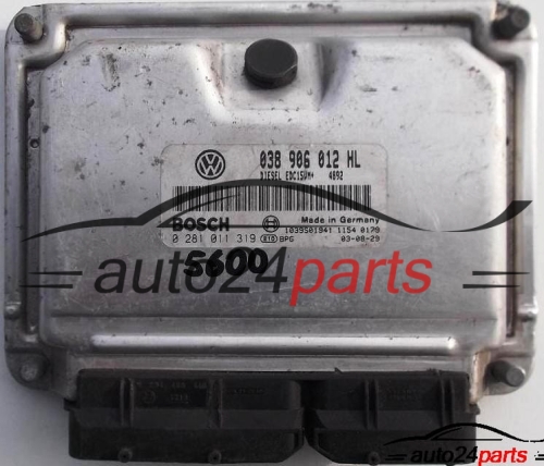 CENTRALINA MOTORE VW VOLKSWAGEN POLO 1.9 SDI BOSCH 0281011319, 0 281 011 319, 038906012HL, 038 906 012 HL