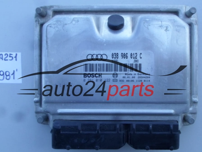 KOMPUTER STEROWNIK SILNIKA AUDI A3 1.9 TDI BOSCH 0281010122, 0 281 010 122, 038906012C, 038 906 012 C