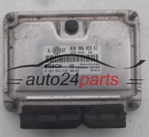 CENTRALINA MOTORE VW VOLKSWAGEN GOLF 1.9 TDI 038906019KJ, 038 906 019 KJ, BOSCH 0 281 011 216, 0281011216, DIESEL EDC15P+ 5256, 1039S03463