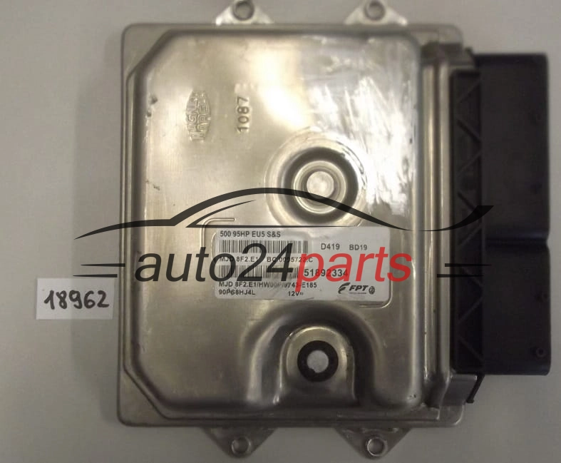 KOMPUTER STEROWNIK SILNIKA FIAT 500 1.3 JTD MAGNETI MARELLI MJD 8F2.E1, MJD8F2E1, FPT 51892334, BC.0095722.C, BC0095722C