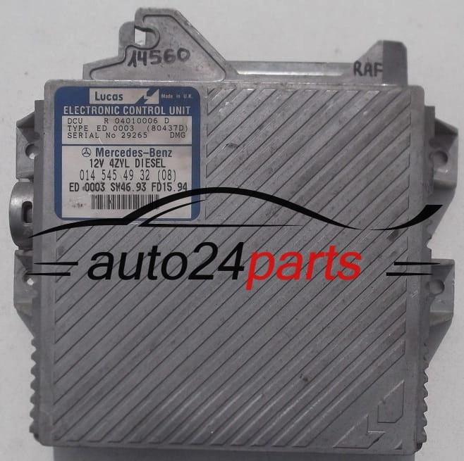 MERCEDES W202 C220 2.2 DIESEL LUCAS R04010006D, R 04010006 D, ED 0003 (80437D), A0145454932, 0145454932, A 014 545 49 32