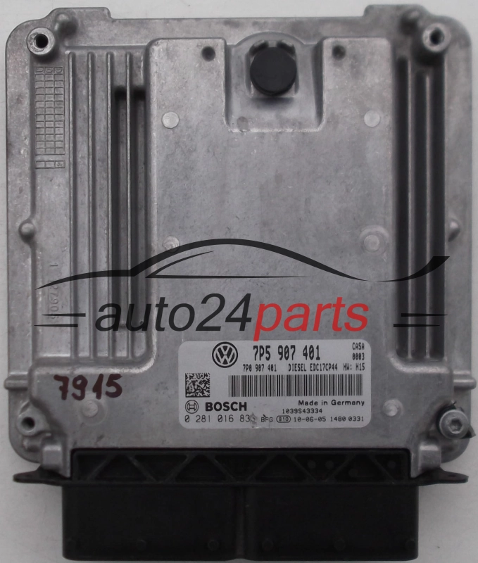 KOMPUTER STEROWNIK SILNIKA VW VOLKSWAGEN TOUAREG, AUDI Q7 3.0 TDI, BOSCH 0 281 016 833