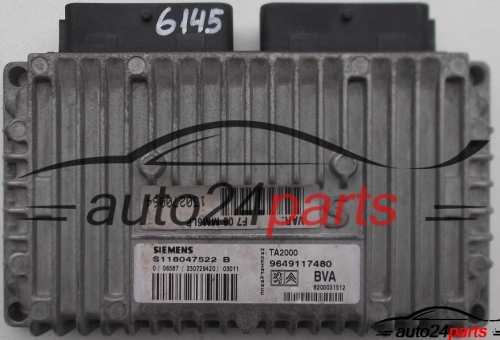 CENTRALITA ECU CAJA DE CAMBIO AUTOMATICO CITROEN C5 2.0 S118047522 B, 9649117480 