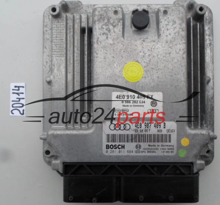 KOMPUTER STEROWNIK SILNIKA VOLKSWAGEN AUDI 4.0 TDI BOSCH 0 281 011 684, 4E0 907 409 B