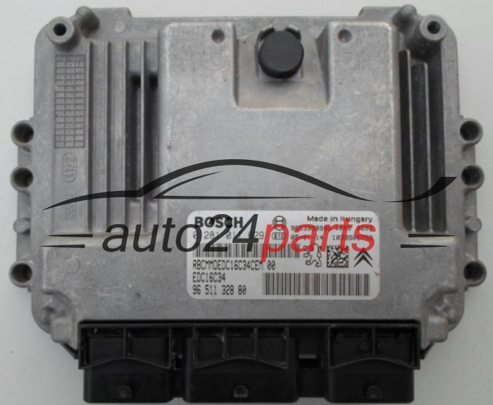 ECU CENTRALITA DE MOTOR  CITROEN PEUGEOT 1.6 HDI BOSCH 0 281 011 629, 96 511 328 80