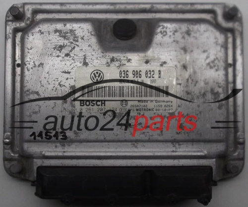 CENTRALITA DE MOTOR SKODA OCTAVIA 1.4 BOSCH 0 261 207 124, 0261207124, 036 906 032 B, 036906032B