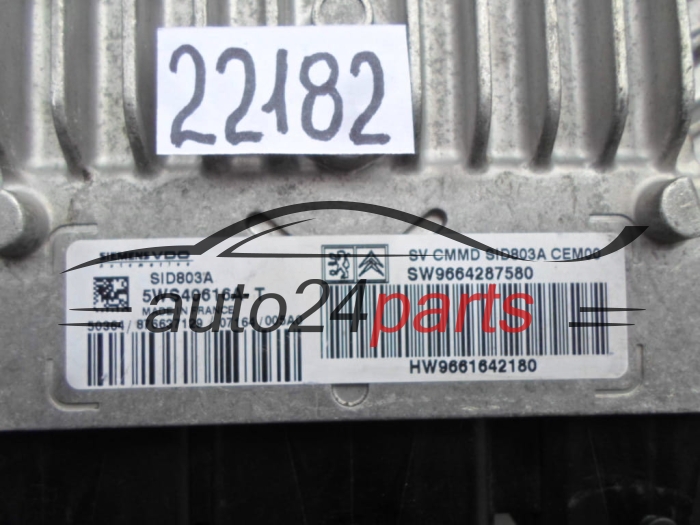 Μονάδα Ελέγχου Κινητήρα CITROEN 2.0 HDI 5WS40616A-T, 5WS40616AT, 9661642180, 9664287580, SID803A