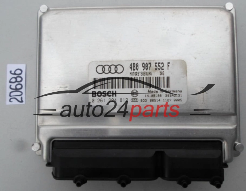 KOMPUTER STEROWNIK SILNIKA AUDI A4 2.4 BOSCH 0 261 204 812, 0261204812, 4B0 907 552 F, 4B0907552F 