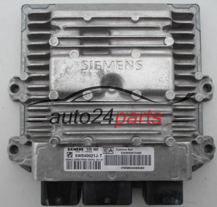 Μονάδα Ελέγχου Κινητήρα  CITROEN C3 1.4 HDI SIEMENS 5WS40021J-T, SW 9650670480, HW 9643455080, SID 802