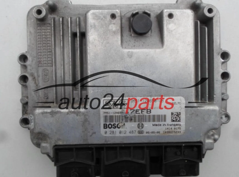 FORD FOCUS 1.6 TDCI BOSCH 0 281 012 487, 0281012487, FoMoCo 7M51-12A650-UB, 7M5112A650UB, 7EFB 