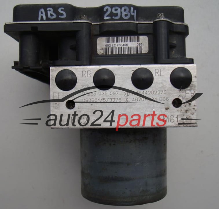 POMPE HYDRAULIQUE ET CALCULATEUR d'ABS MITSUBISCHI COLT BOSCH 0 265 235 097, 0265235097, A4544202275, 0265950545
