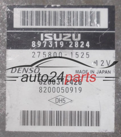 ECU ENGINE CONTROLLER RENAULT ESPACE 3.0 DCI ISUZU 897319 2824,  DENSO 275800-1525,  8200312426