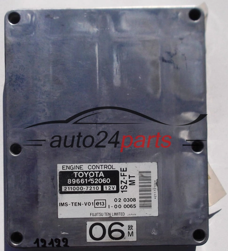 Μονάδα Ελέγχου Κινητήρα TOYOTA YARIS 1.0 1SZ-FE FUJITSU 211000-7210 2110007210, 89661-52060 8966152060