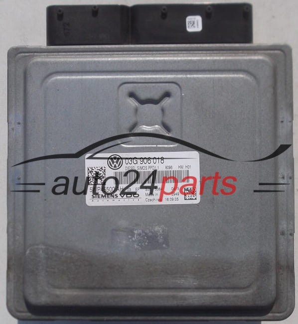 MOTORSTEUERGERÄT ECU STEUERGERÄT VOLKSWAGEN PASSAT 2.0 TDI SIEMENS VDO 5WP45500 AH, 5WP45500AH, 03G 906 018, 03G906018, DIESEL SIMOS PPD1.1