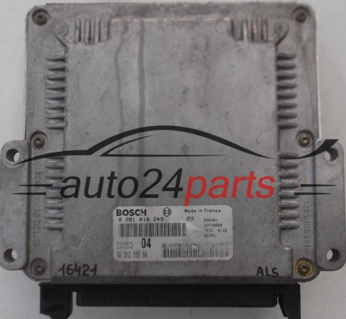 CENTRALINA MOTORE CITROEN XSARA PICASSO PEUGEOT 306 2.0 HDI BOSCH 0 281 010 249, 0281010249, 96 362 569 80, 9636256980 