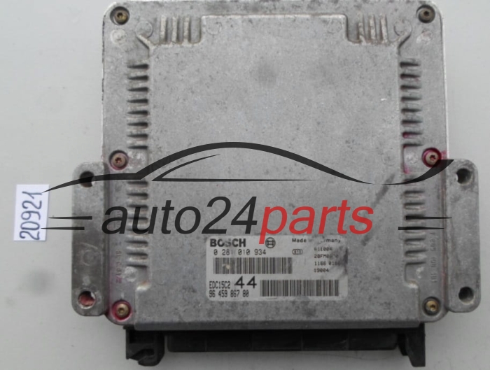 KOMPUTER STEROWNIK SILNIKA FIAT PEUGEOT 2.0 HDI BOSCH 0 281 010 934, 0281010934, 96 459 867 80, 9645986780, EDC15C2 
