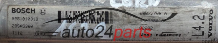 MOTORSTEUERGERÄT ECU STEUERGERÄT VOLVO S60 S80 V70 2.4 TD BOSCH 0281010319