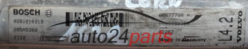 MOTORSTEUERGERÄT ECU STEUERGERÄT VOLVO S60 S80 V70 2.4 TD BOSCH 0281010319