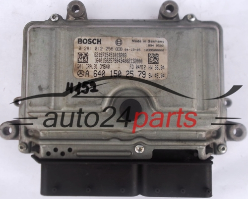 ECU CENTRALITA DE MOTOR MERCEDES W169 A200 2.0 CDI A6401502579, 6401502579, A 640 150 25 79 BOSCH 0281012256, 0 281 012 256