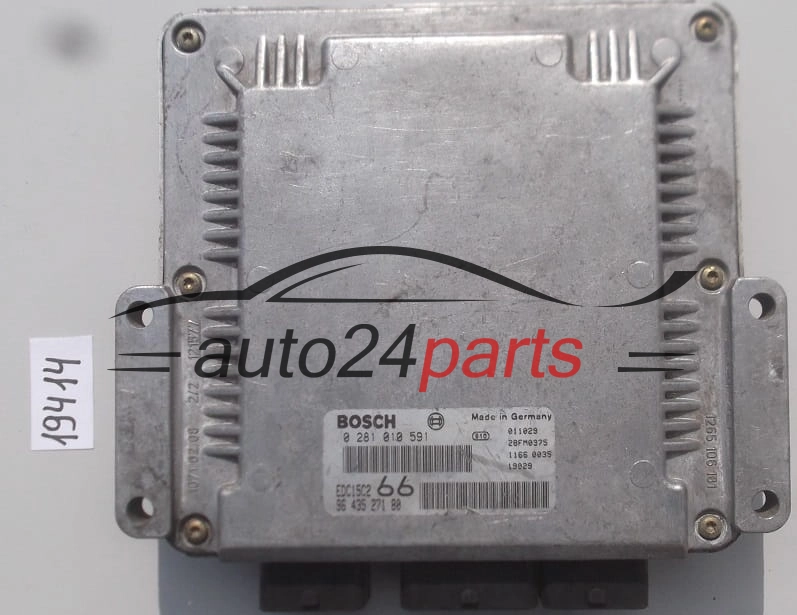 KOMPUTER STEROWNIK SILNIKA CITROEN PEUGEOT FIAT 2.0 HDI BOSCH 0 281 010 591, 0281010591, 96 435 271 80, 9643527180 