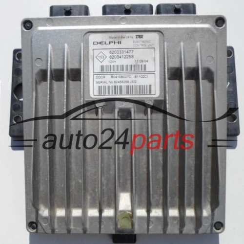 MOTORSTEUERGERÄT ECU STEUERGERÄT  RENAULT CLIO 1.5 DCI Delphi R0410B027C, 8200331477, 8200412258