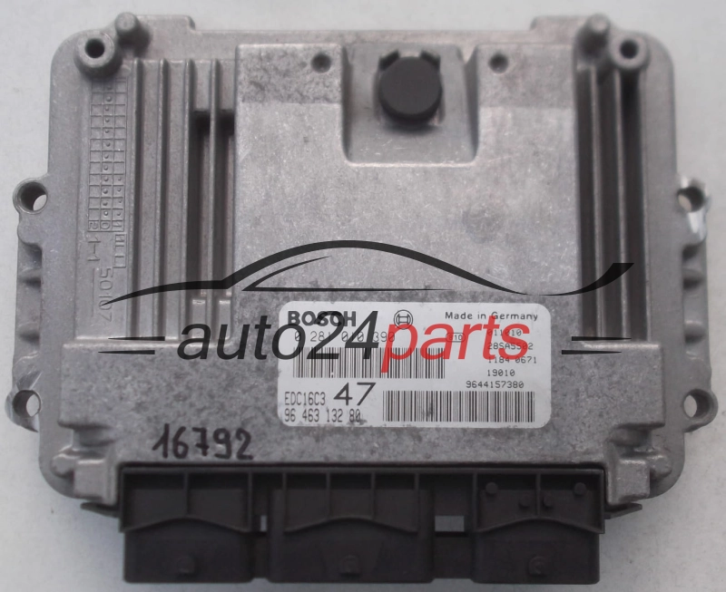 Μονάδα Ελέγχου Κινητήρα PEUGEOT 307 1.4 HDI BOSCH 0 281 010 390, 0281010390, 96 463 132 80, 9646313280,  28SA5502, EDC16C3 47
