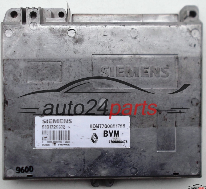 CALCULATEUR MOTEUR RENAULT CLIO 1.2, SIEMENS S101729103 H, S101729103H, HOM7700851758, 7700864476