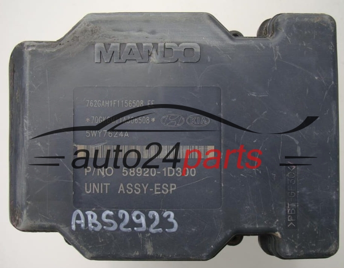 POMPE HYDRAULIQUE ET CALCULATEUR d'ABS KIA CARENS 58920-1D300, 589201D300, BH60137610, 5WY7624A