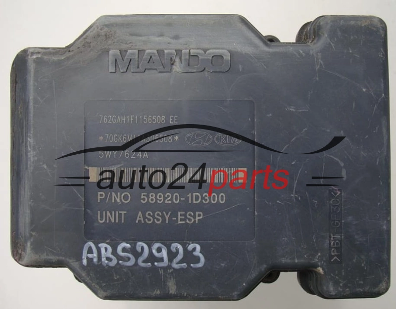 POMPE HYDRAULIQUE ET CALCULATEUR d'ABS KIA CARENS 58920-1D300, 589201D300, BH60137610, 5WY7624A
