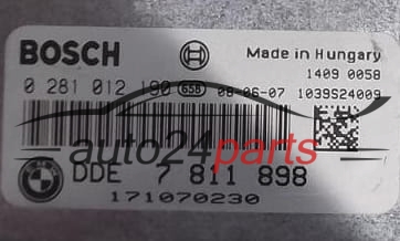  BMW SERII 5 E60/E61 530 3.0 DIESEL BOSCH 0281012190, 0 281 012 190, DDE 7811898, 7 811 898, 1039S24009 